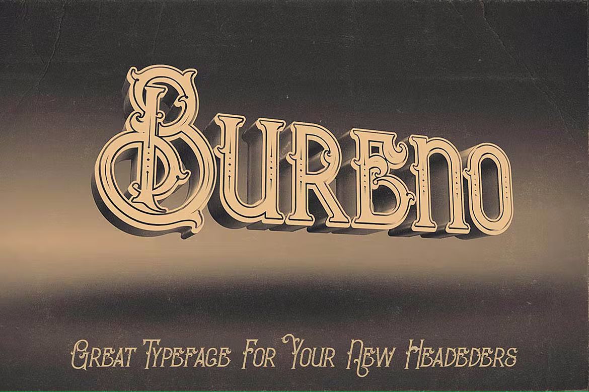 فونت انگلیسی Bureno - Decorative Font - 6
