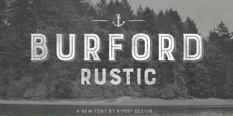 فونت انگلیسی Burford Rustic Extras - 6