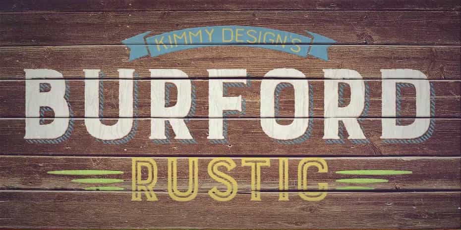 فونت انگلیسی Burford Rustic Extras - 10