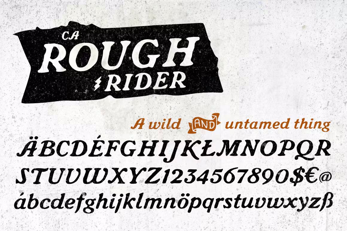 فونت انگلیسی CA Rough Rider