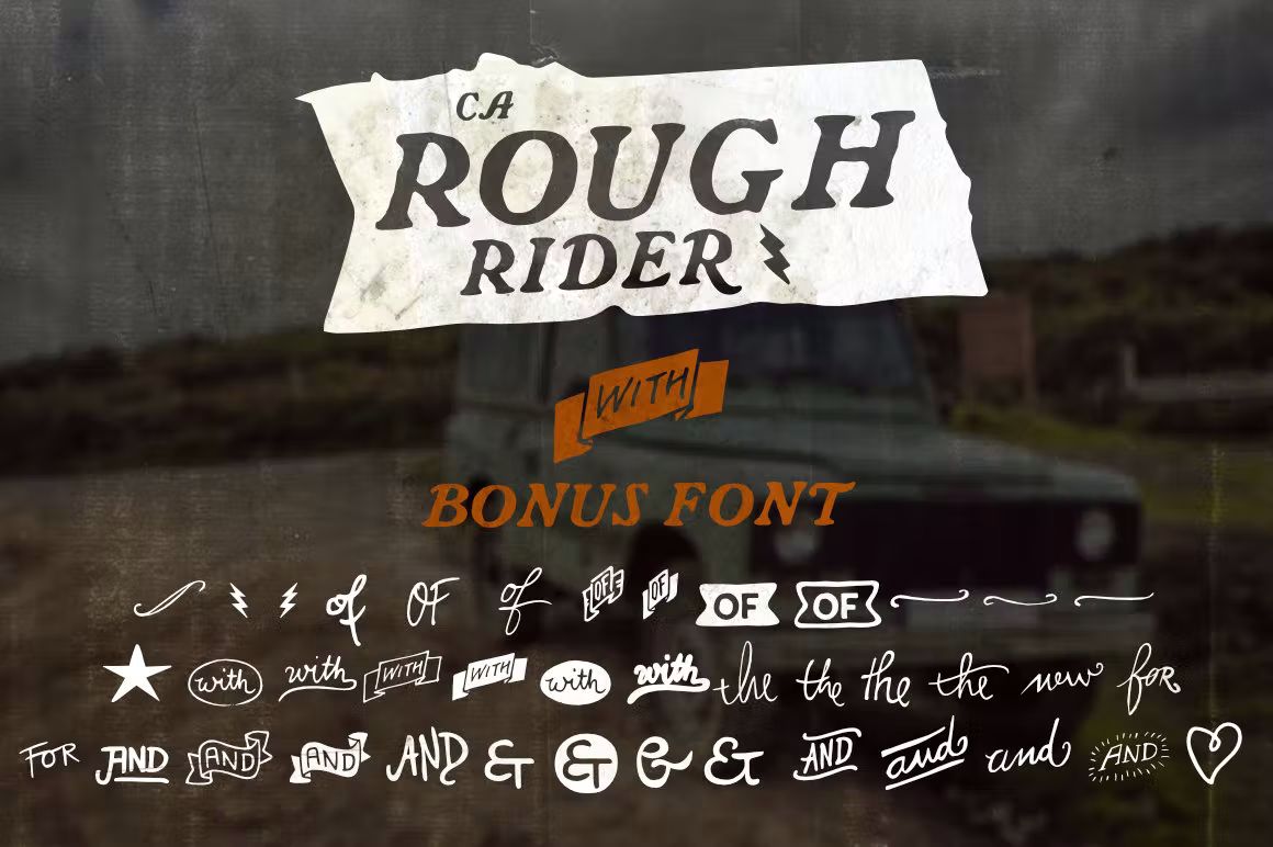 فونت انگلیسی CA Rough Rider - 3