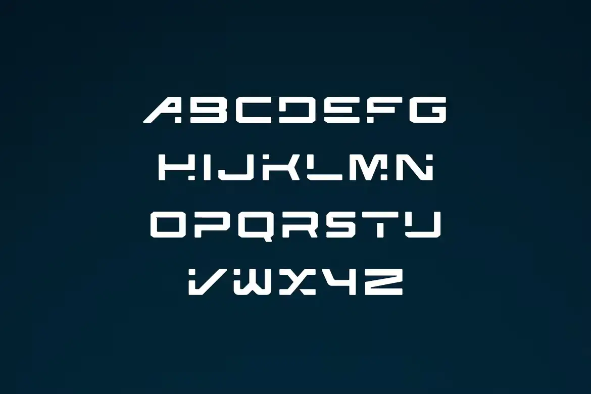 فونت انگلیسی Calinor Pegasus Futuristic Sans Serif Font - 10