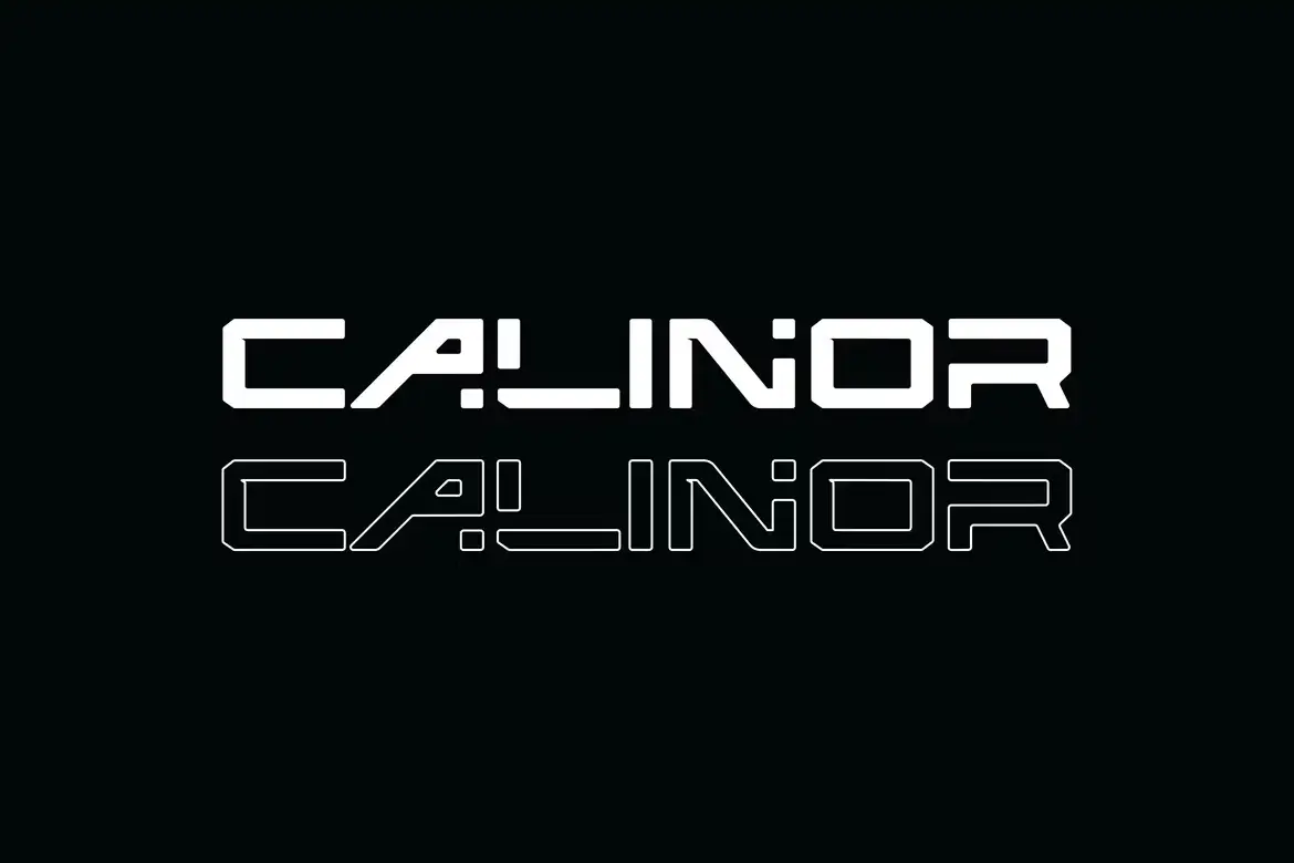 فونت انگلیسی Calinor Pegasus Futuristic Sans Serif Font - 12