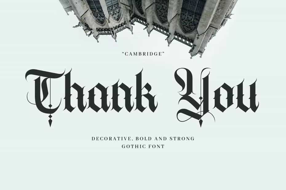 دانلود فونت انگلیسی Cambridge - Bold Decorative Gothic Font - 2 فونت انگلیسی کلاسیک