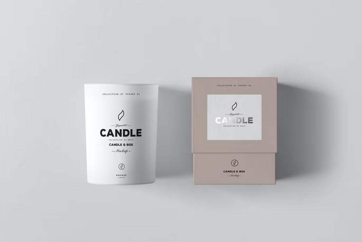 موکاپ جعبه و شمع Candle & Box Mock-up
