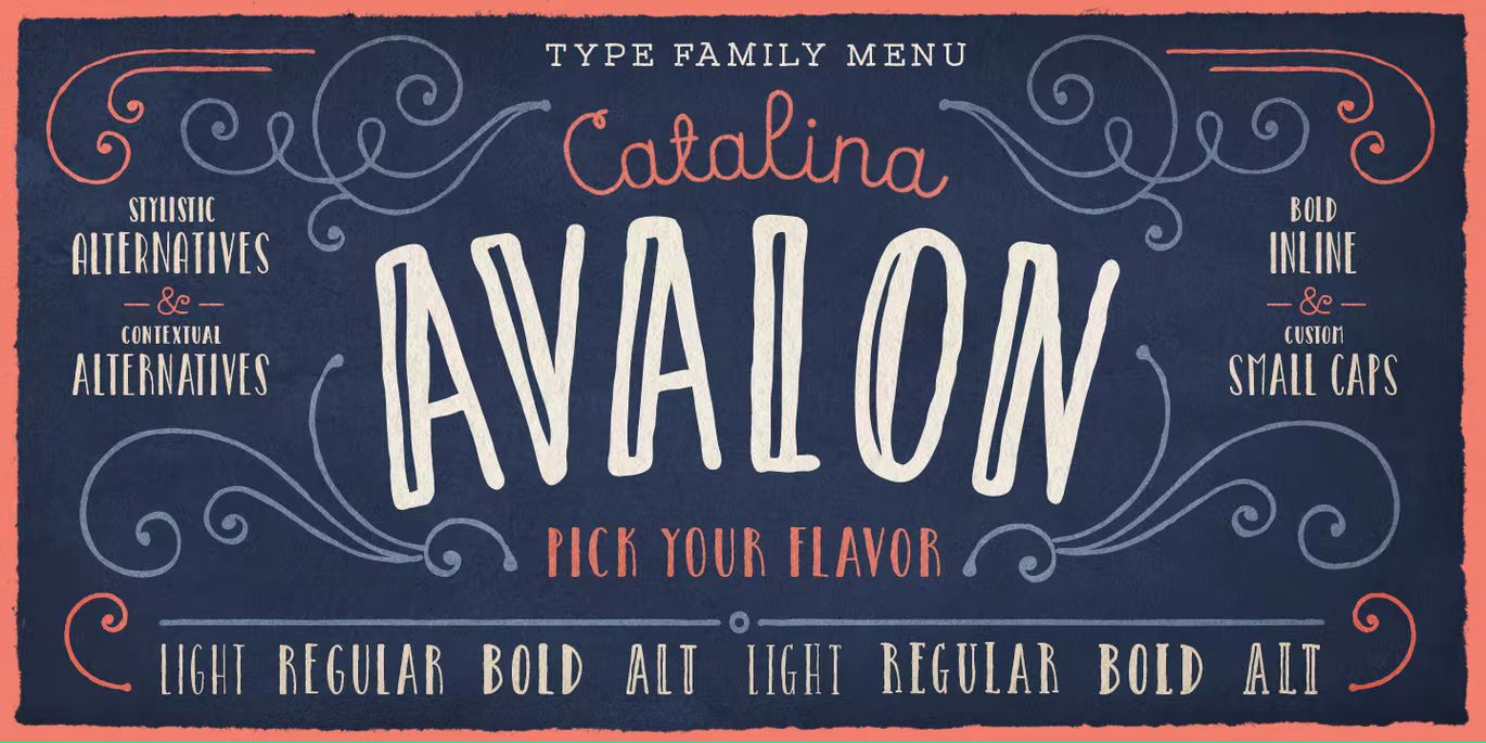 فونت انگلیسی Catalina Avalon