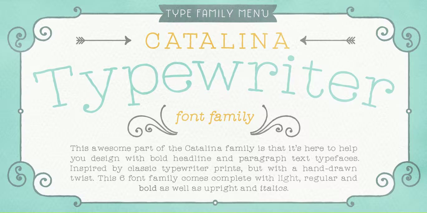 فونت انگلیسی Catalina Typewriter