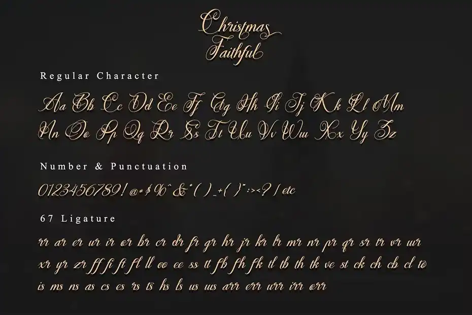 فونت انگلیسی Christmas Faithful - 1