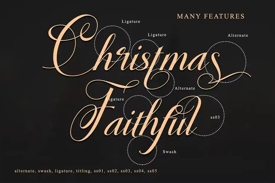 فونت انگلیسی Christmas Faithful - 17
