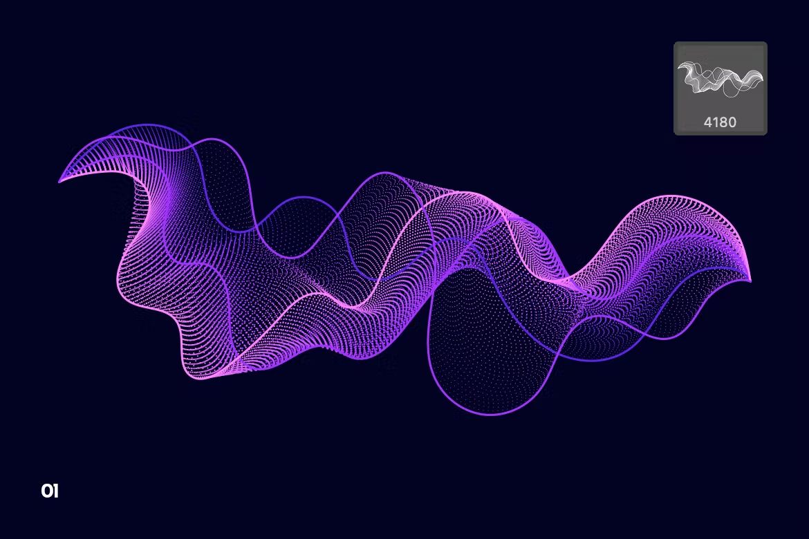 براش امواج ذرات دیجیتال فتوشاپ - 2