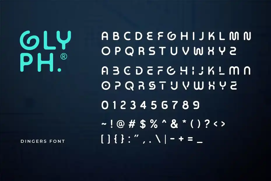 فونت انگلیسی Dingers - Display Logo Font - 13