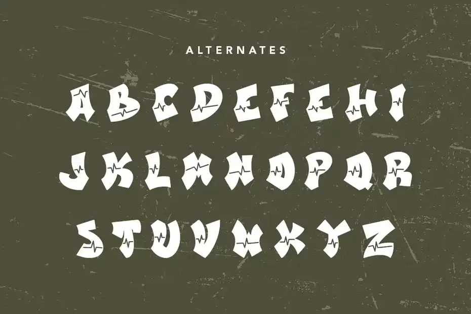 فونت انگلیسی EmergencyStyle - Graffiti Display Font - 15