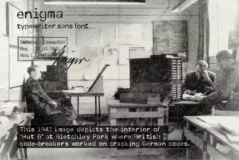 فونت انگلیسی Enigma Typewriter Sans Font - 2