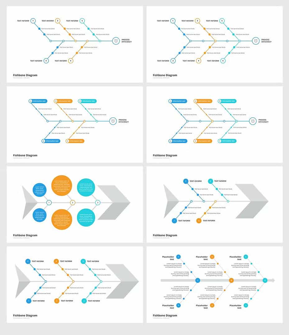 قالب پاورپوینت Fishbone &amp; Ishikawa diagram