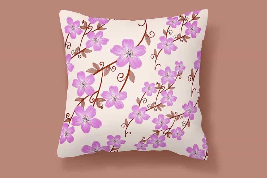 پترن گل آبرنگی Flower Watercolor Seamless Pattern