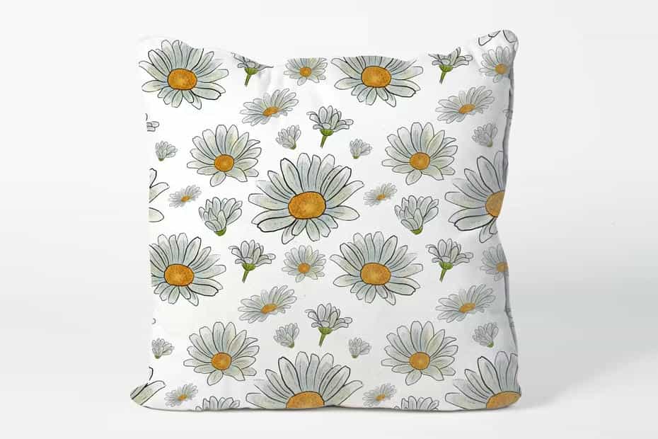 پترن گل آبرنگی Flower Watercolor Seamless Pattern