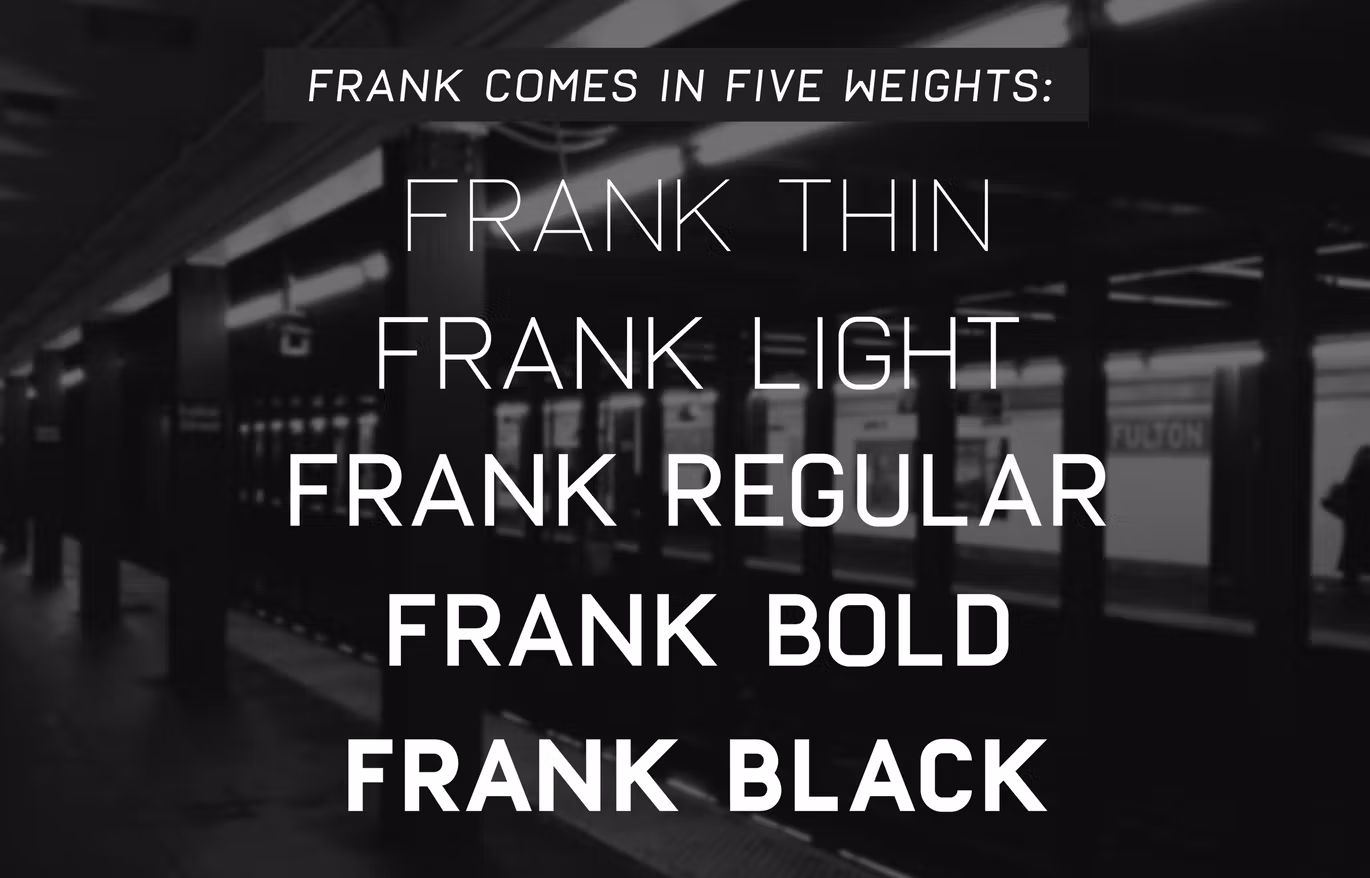 فونت انگلیسی Frank - 6