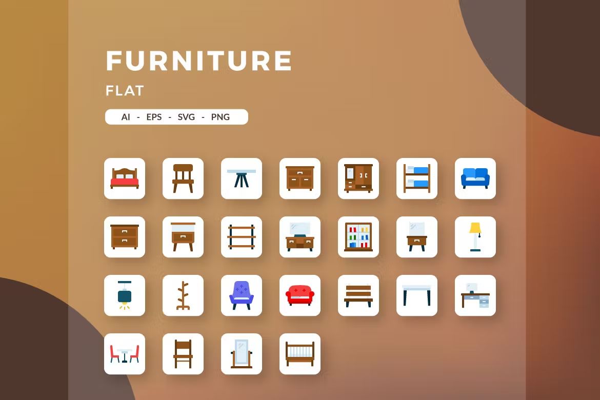 آیکون مبلمان Furniture icons - 2