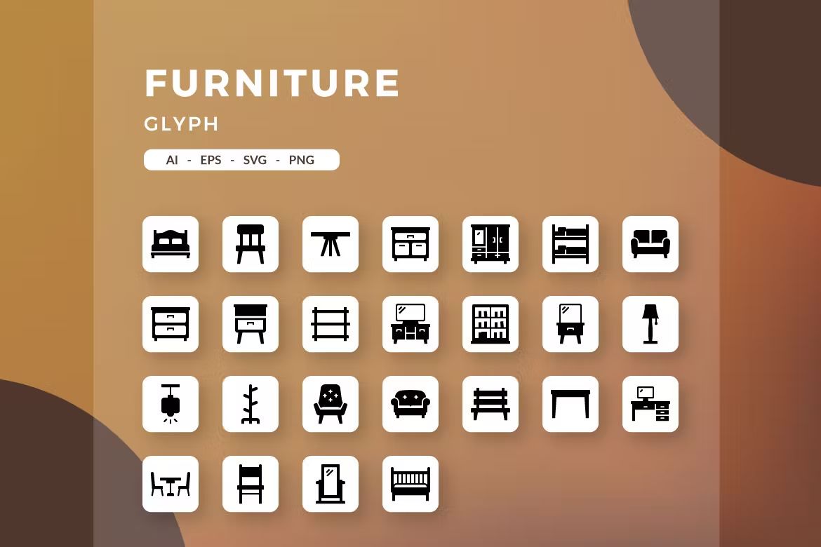 آیکون مبلمان Furniture icons - 4