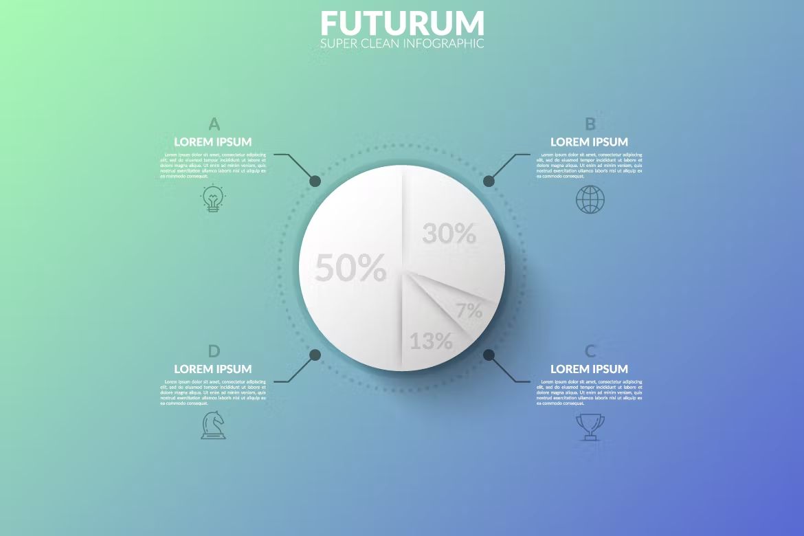 طرح لایه باز اینفوگرافی Futurum Infographic White - 15