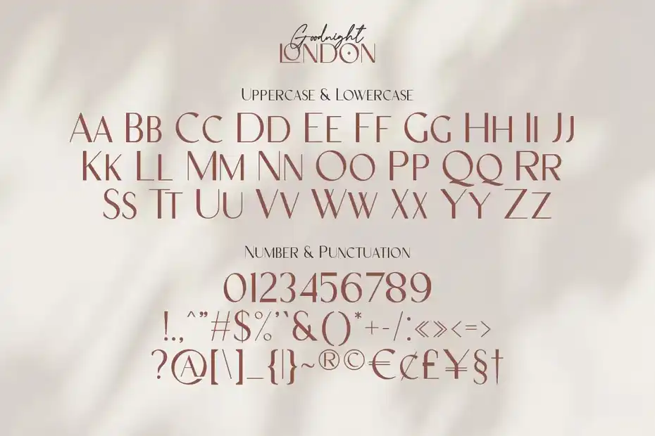 فونت انگلیسی Goodnight London - Font Duo - 15