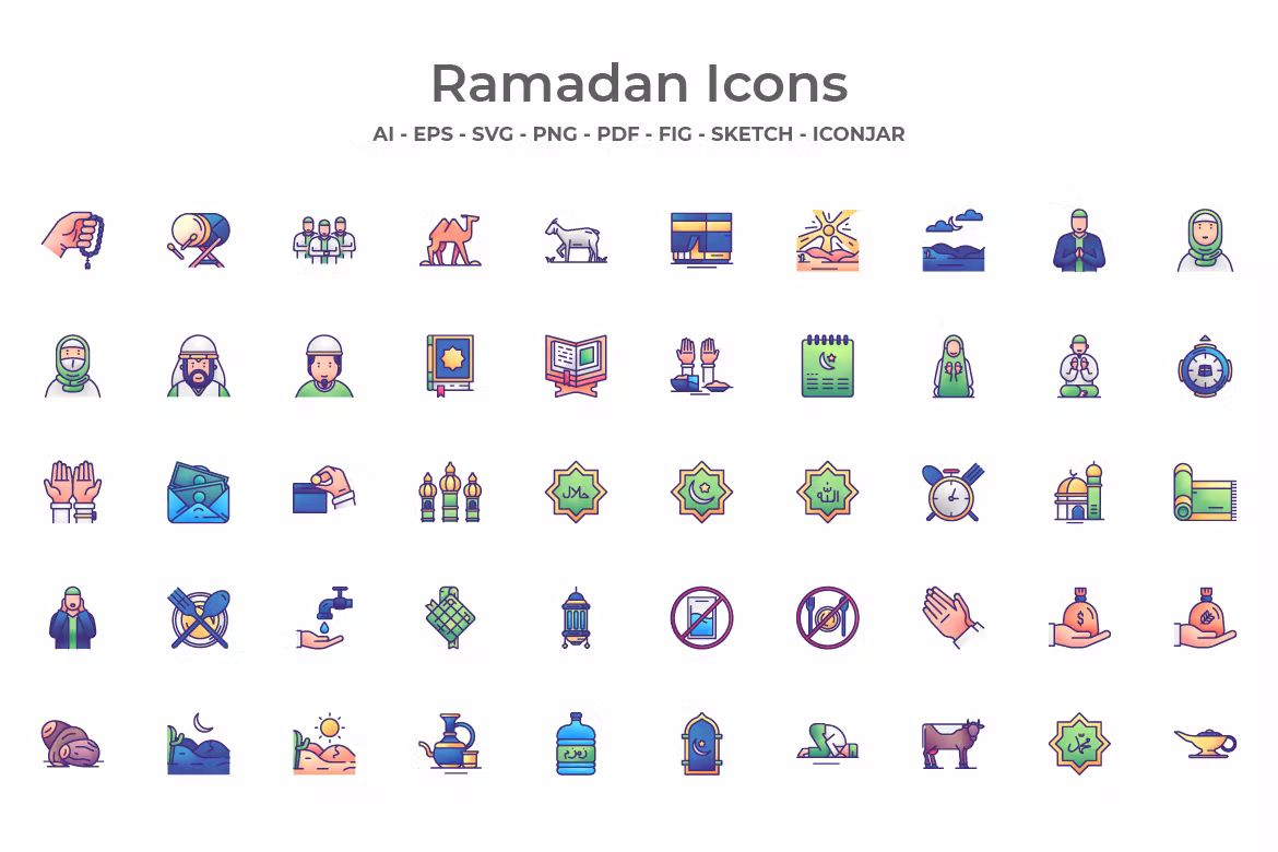 آیکون رنگی رمضان Goofy - Ramadan Color Icons - 2