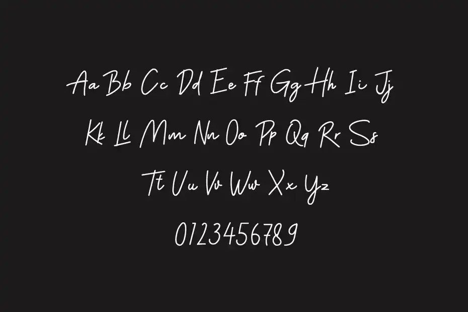 فونت انگلیسی به سبک امضا Hello Dine Signature Font - 9