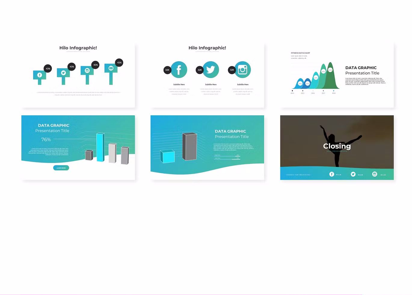 قالب پاورپوینت و گوگل اسلاید Hilo - Google Slides Template