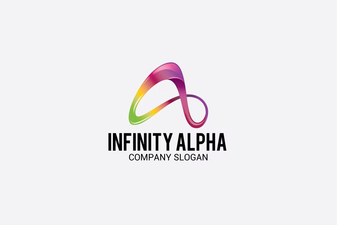 وکتور لوگو INFINITY ALPHA Letter A Logo - 4