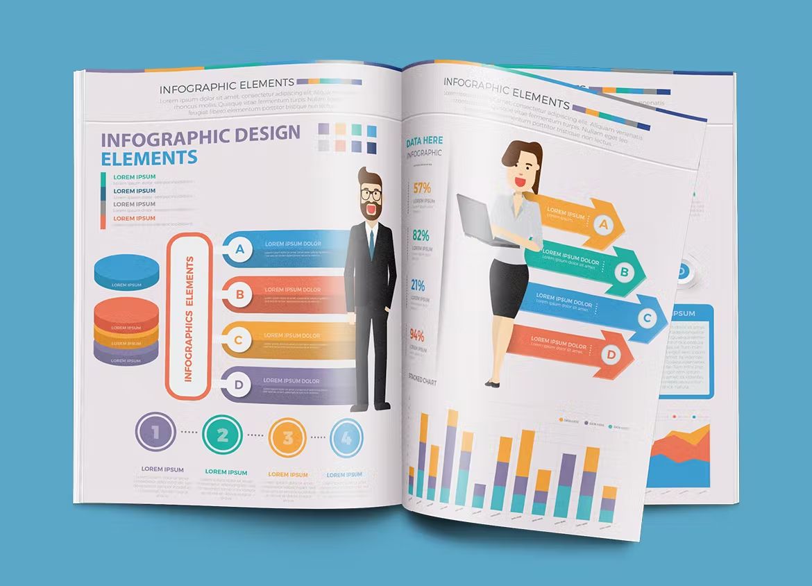 وکتور اینفوگرافیک Infographic Element Design