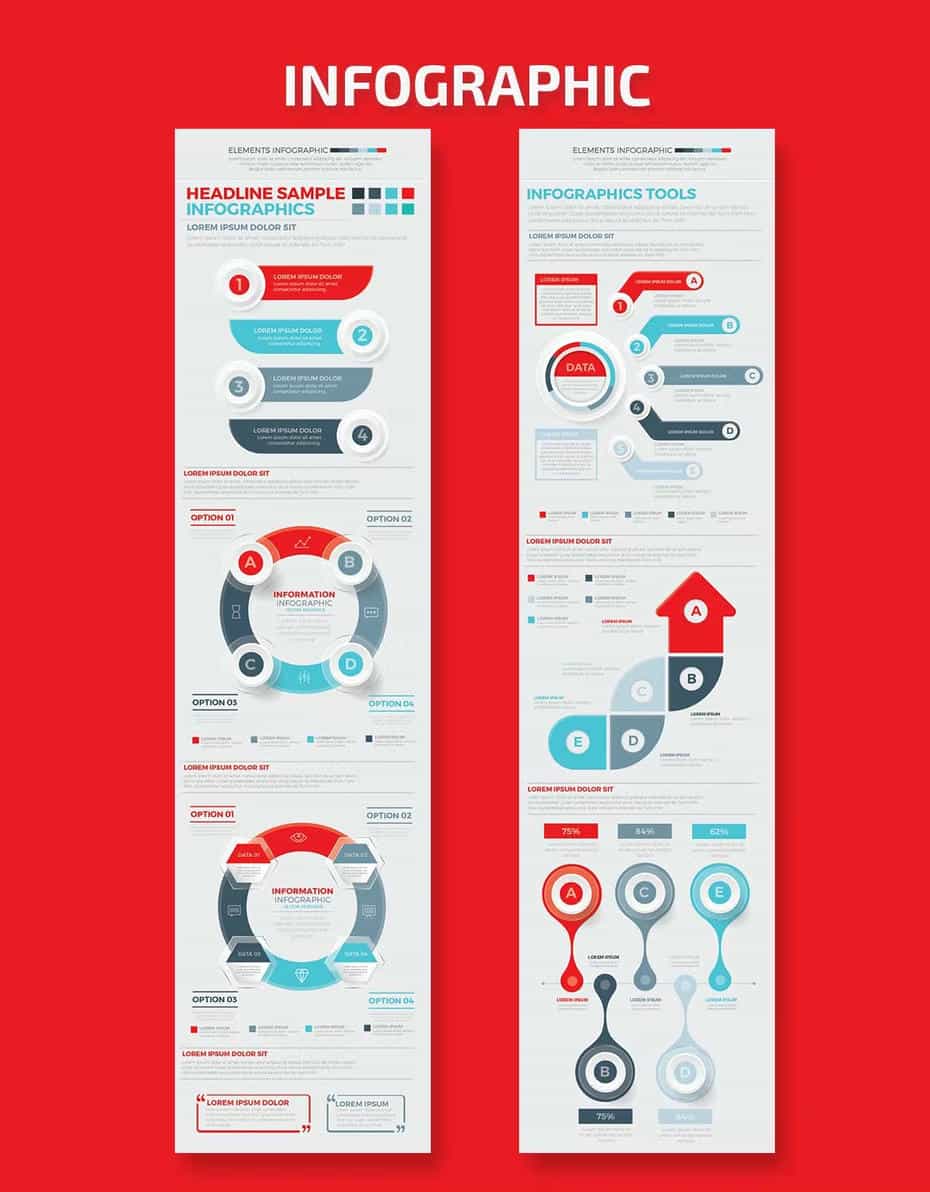 وکتور اجزای اینفوگرافیک Infographics Elements Design - 3