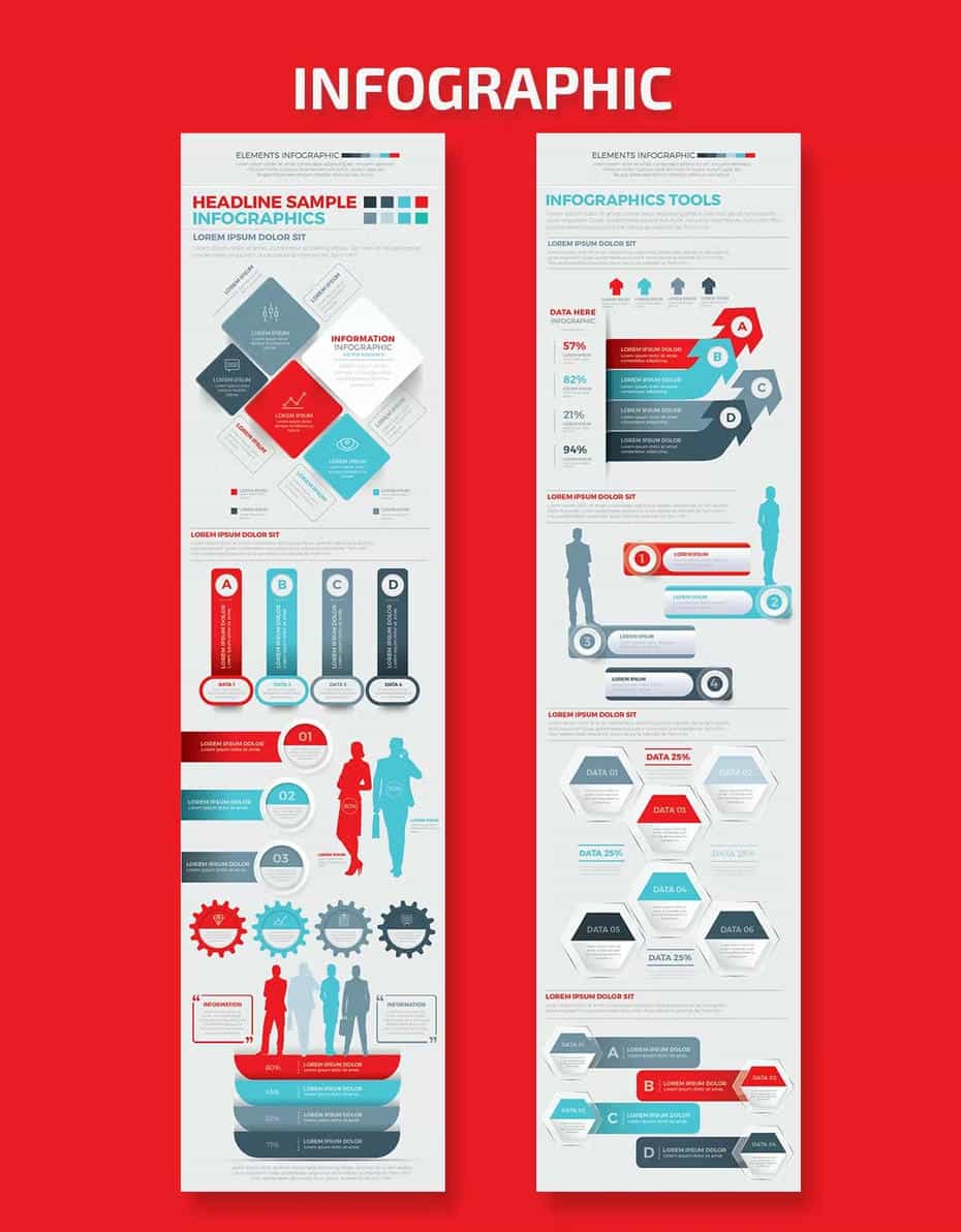 وکتور اجزای اینفوگرافیک Infographics Elements Design - 7