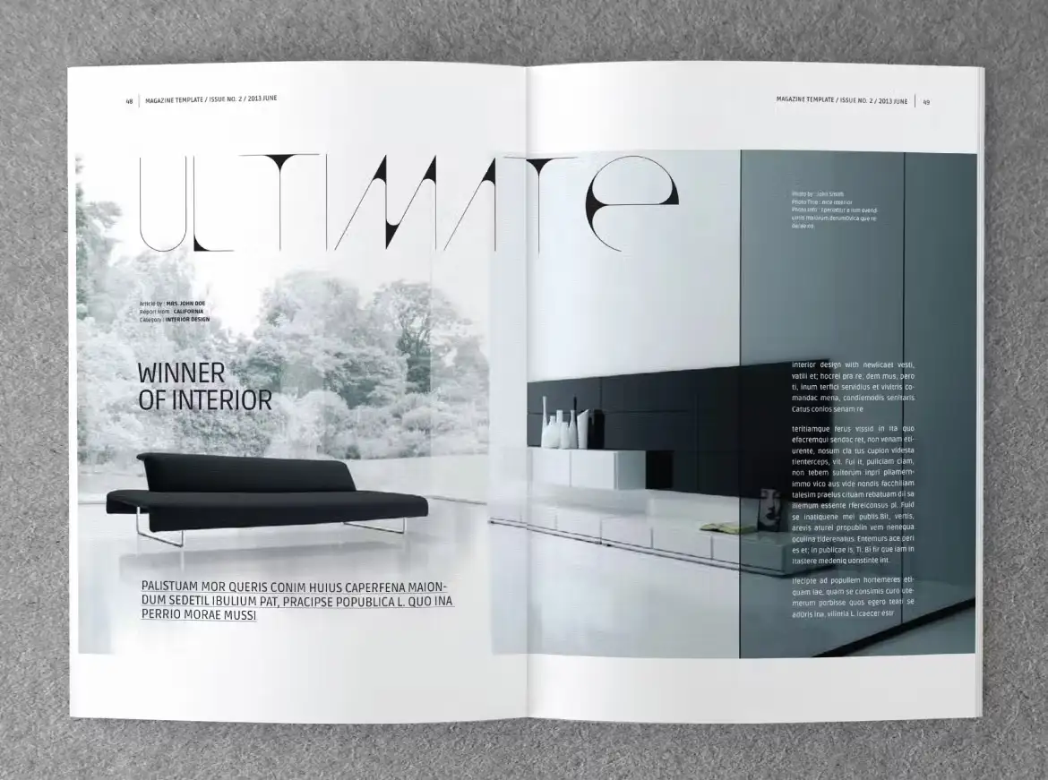 قالب ایندیزاین مجله طراحی داخلی INTERIOR - 4