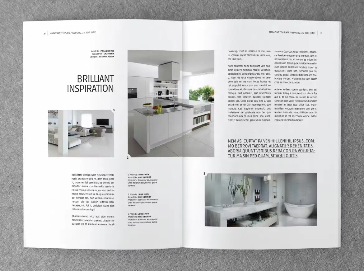 قالب ایندیزاین مجله طراحی داخلی INTERIOR - 6