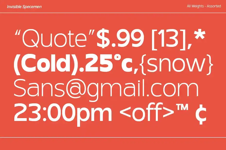 فونت انگلیسی Invisible - Sans Serif Font Family - 7