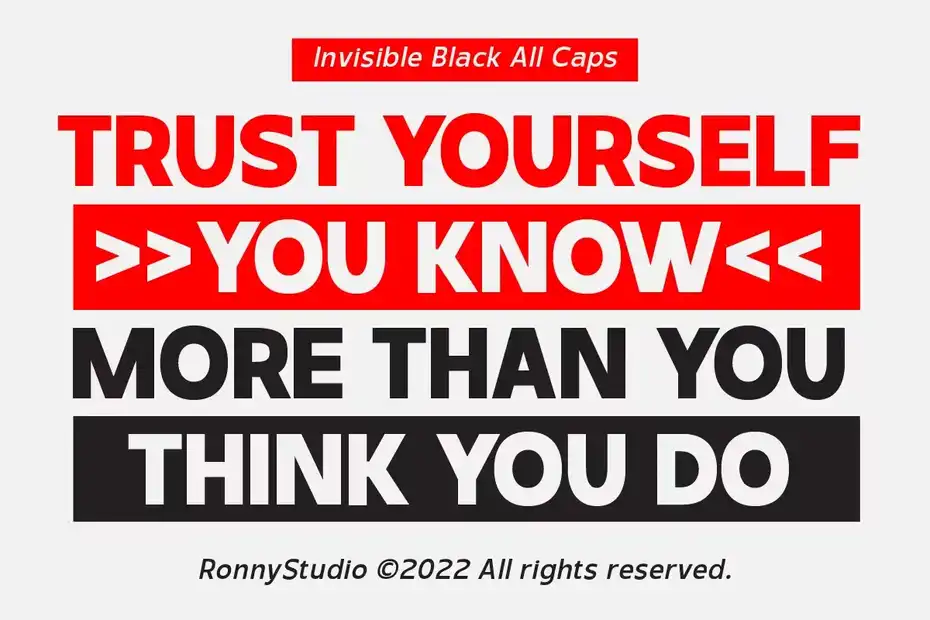 فونت انگلیسی Invisible - Sans Serif Font Family - 15