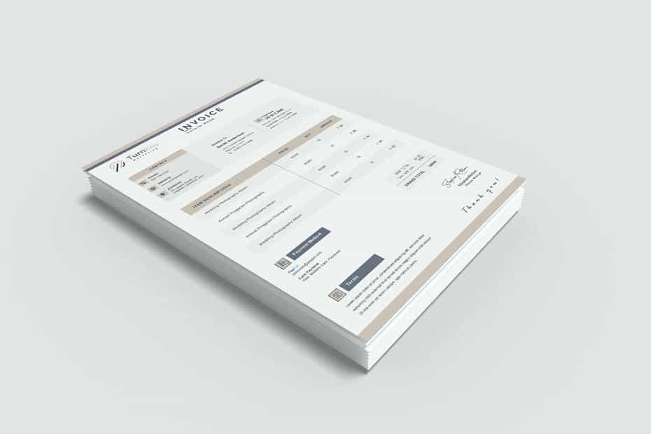 قالب آماده ورد فاکتور Invoice Word