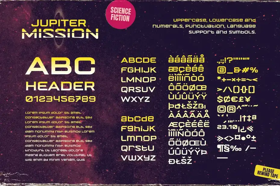 فونت انگلیسی Jupiter Mission A Science-Fiction Font - 7