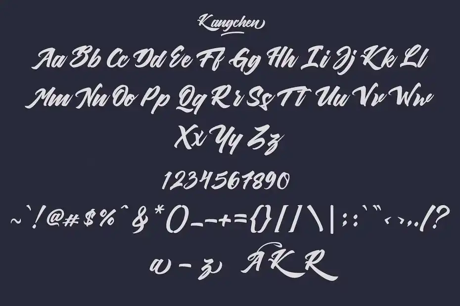 فونت انگلیسی Kangchen Script - 11