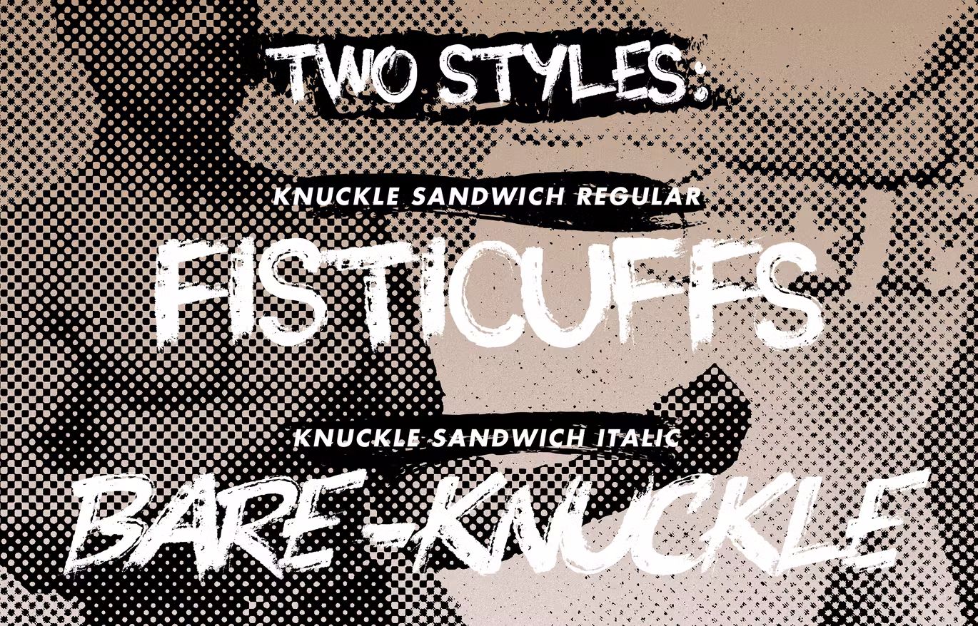 فونت انگلیسی Knuckle Sandwich