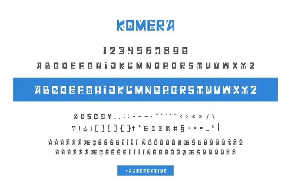 دانلود فونت انگلیسی Komera Font - 13 فونت انگلیسی Komera Font - 12