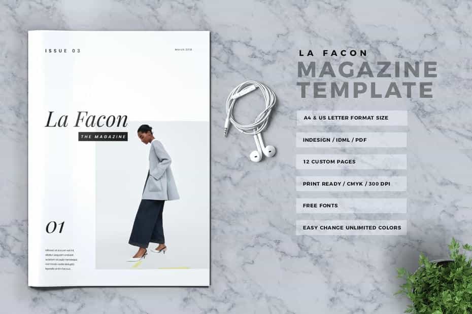 قالب ایندیزاین مجله مد و فشن La Facon Fashion Magazine