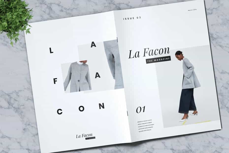 قالب ایندیزاین مجله مد و فشن La Facon - 10