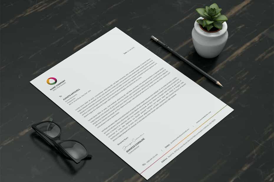 قالب آماده ورد سربرگ Letterhead Word Template - 2