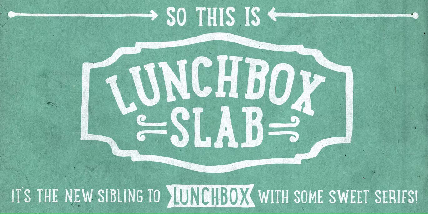 فونت انگلیسی Lunchbox Slab Ornaments