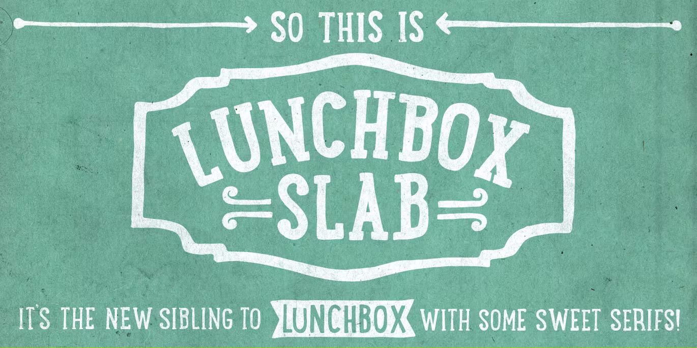 فونت انگلیسی Lunchbox Slab Regular - 14