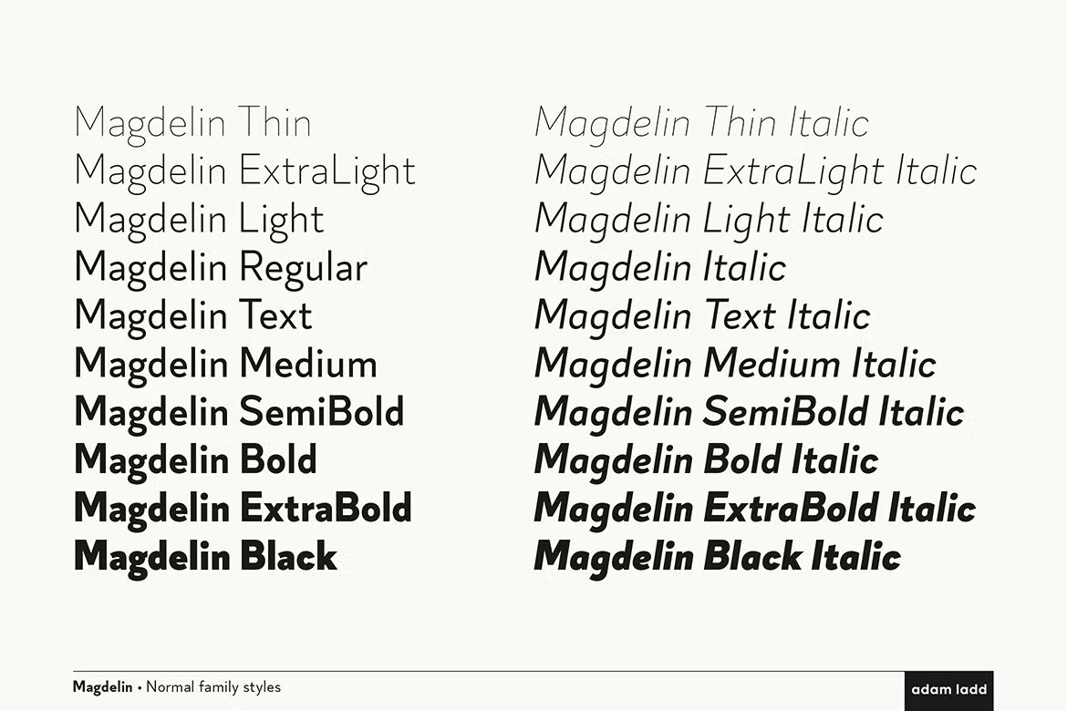 فونت انگلیسی Magdelin Font Family - 16