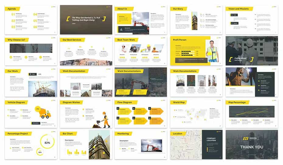قالب پاورپوینت Manuva - Manufacture Powerpoint Template