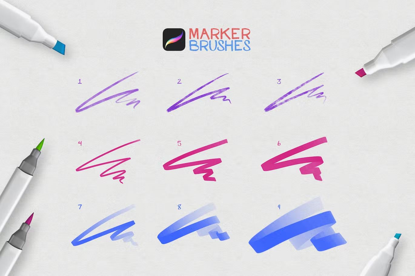 براش پروکریت Marker Procreate Brushes - 2