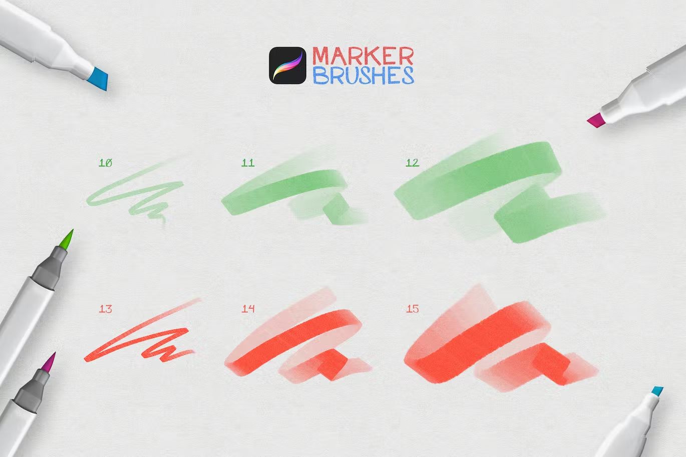 براش پروکریت Marker Procreate Brushes - 4